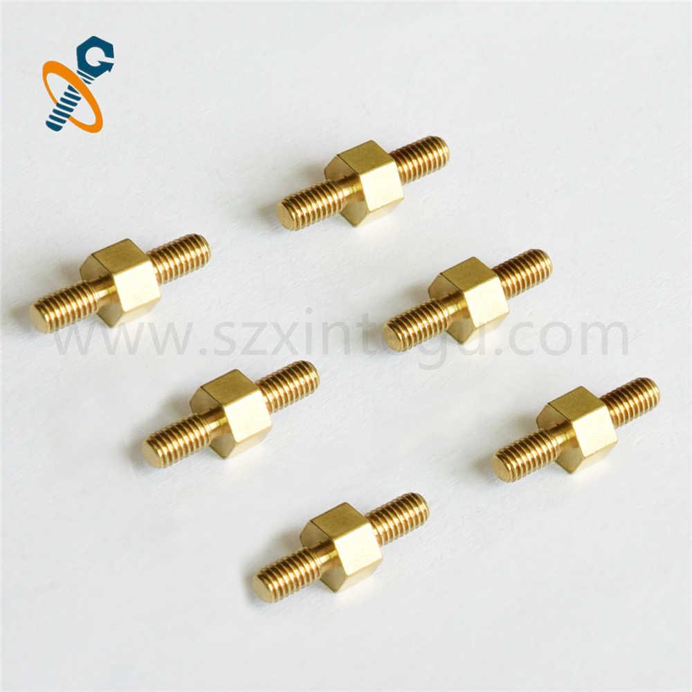 Brass double-threaded non-standard screws