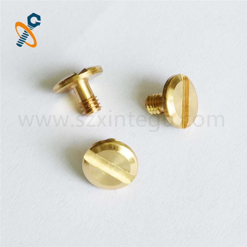 Slotted copper screw