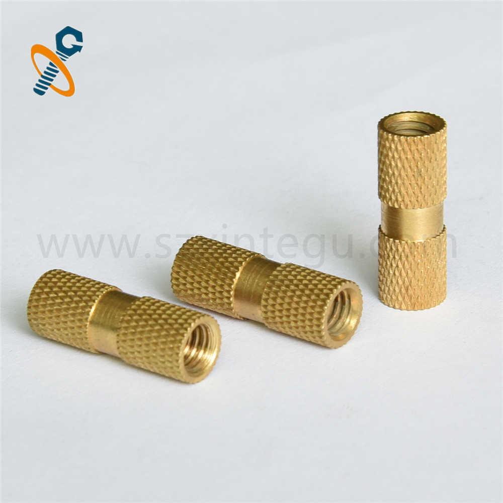 Double-section knurled embedded parts