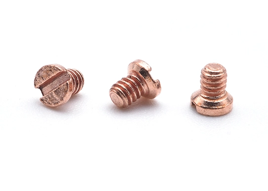 Non-magnetic Slotted Screw Made of Red Copper