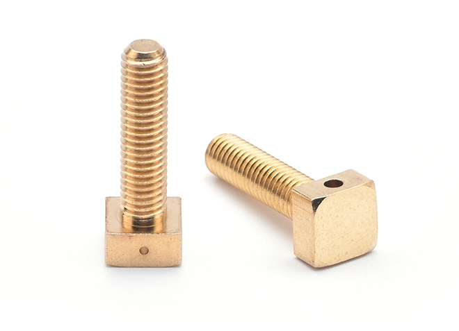 Brass Square-Drilled Screw