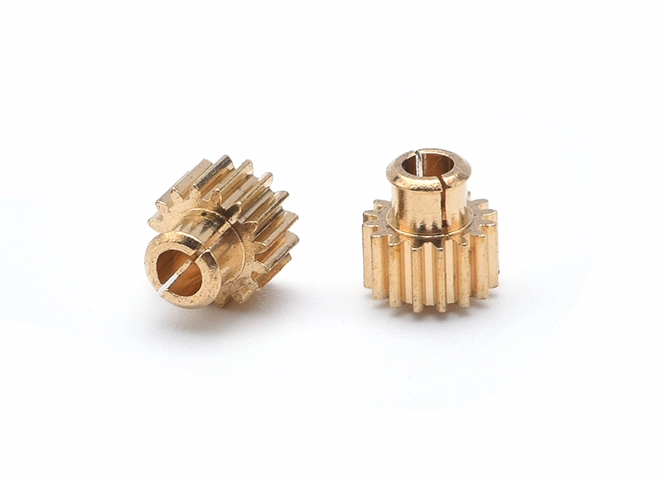 External Gear Cut Groove Copper Component