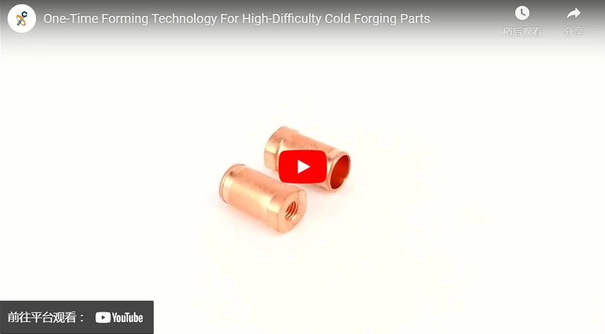 One-Time Forming Technology For High-Difficulty Cold Forging Parts